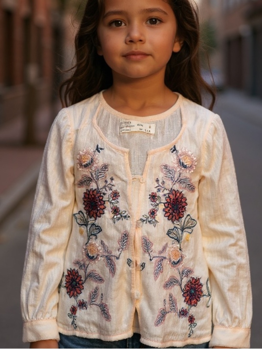 Zara toddler floral long sleeve top size 4